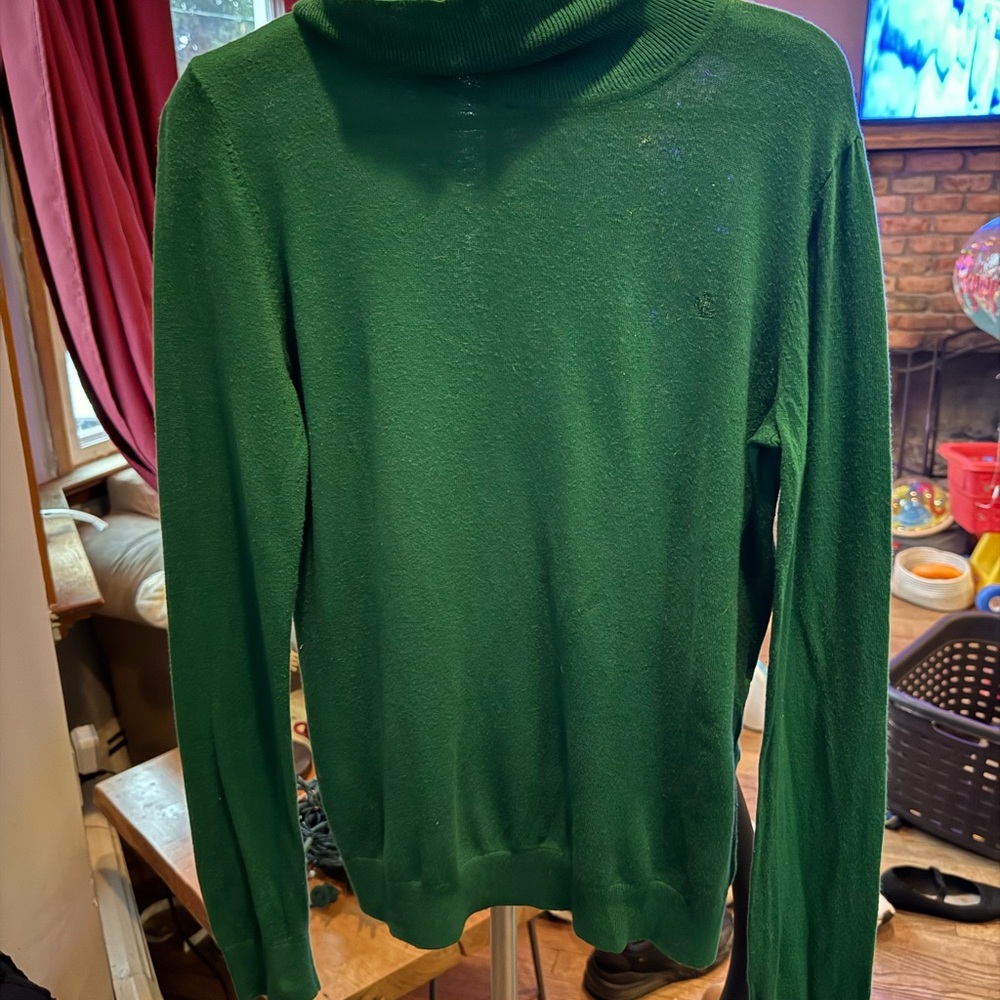 Women's Green Turtleneck Sweater